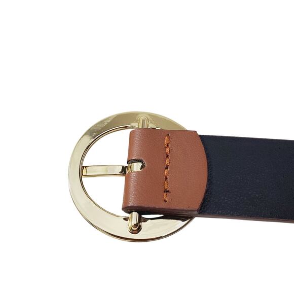 Unbranded Brown & Gold Buckle Faux 36" Women's Belt Stylish Collectible Office - Picture 4 of 5